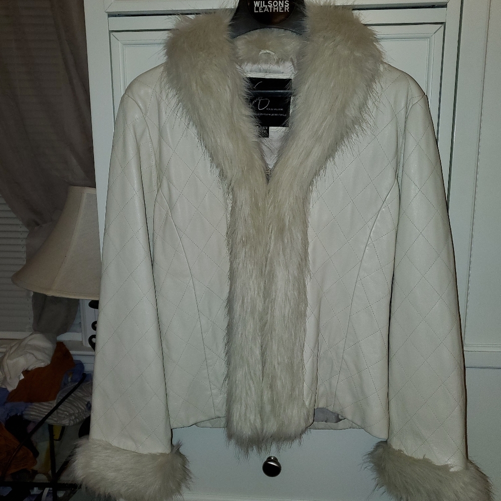 White Venus Williams Leather Jacket